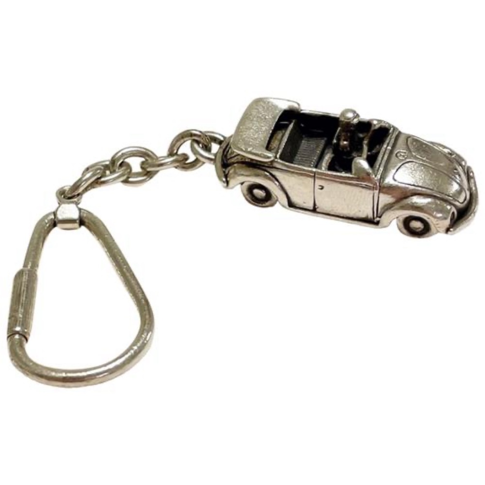 Rare Solid 925 Sterling Silver Vw Convertible Car… - image 1